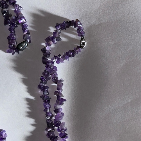 NWOT Amethyst and Silver Necklace - Picture 3 of 6